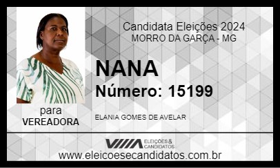 Candidato NANA 2024 - MORRO DA GARÇA - Eleições