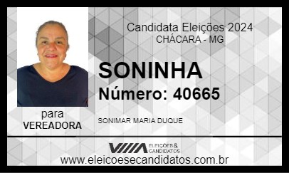 Candidato SONINHA 2024 - CHÁCARA - Eleições