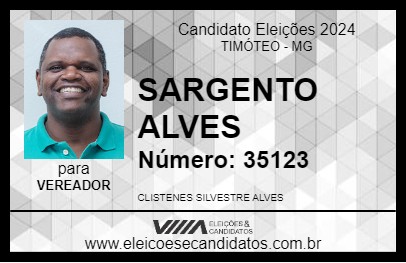 Candidato SARGENTO ALVES 2024 - TIMÓTEO - Eleições