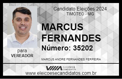 Candidato MARCUS FERNANDES 2024 - TIMÓTEO - Eleições