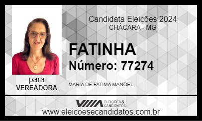 Candidato FATINHA 2024 - CHÁCARA - Eleições