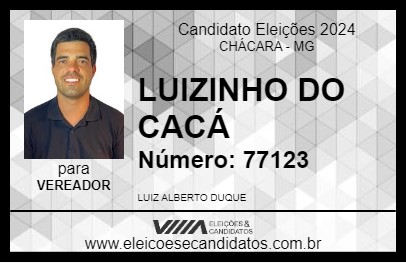 Candidato LUIZINHO DO CACÁ 2024 - CHÁCARA - Eleições