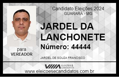 Candidato JARDEL DA LANCHONETE 2024 - GUARARÁ - Eleições