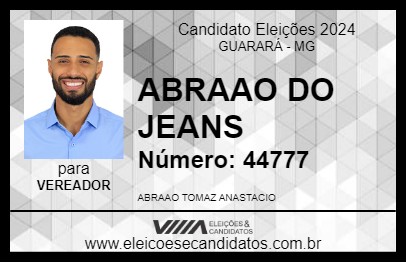 Candidato ABRAAO DO JEANS 2024 - GUARARÁ - Eleições