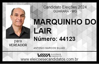 Candidato MARQUINHO DO LAIR 2024 - GUARARÁ - Eleições