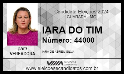 Candidato IARA DO TIM 2024 - GUARARÁ - Eleições