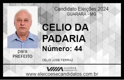 Candidato CELIO DA PADARIA 2024 - GUARARÁ - Eleições