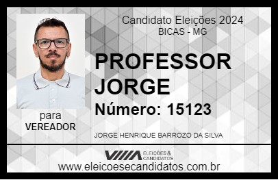 Candidato PROFESSOR JORGE 2024 - BICAS - Eleições