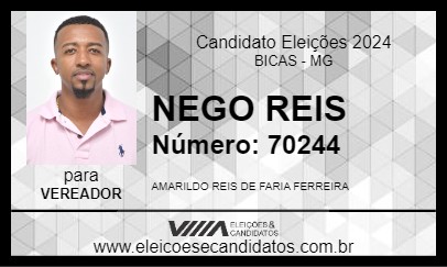 Candidato NEGO REIS 2024 - BICAS - Eleições