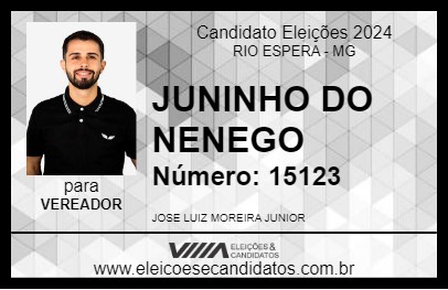 Candidato JUNINHO DO NENEGO 2024 - RIO ESPERA - Eleições