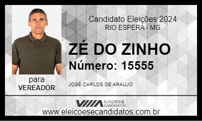 Candidato ZÉ DO ZINHO 2024 - RIO ESPERA - Eleições