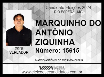 Candidato MARQUINHO DO ANTÔNIO ZIQUINHA 2024 - RIO ESPERA - Eleições