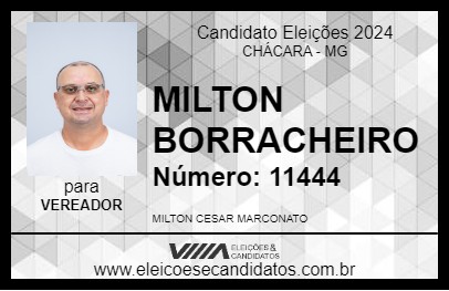 Candidato MILTON BORRACHEIRO 2024 - CHÁCARA - Eleições