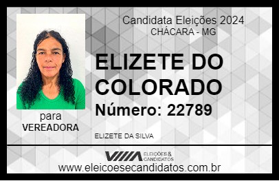 Candidato ELIZETE DO COLORADO 2024 - CHÁCARA - Eleições