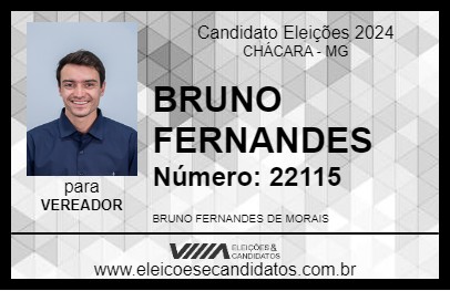 Candidato BRUNO FERNANDES 2024 - CHÁCARA - Eleições