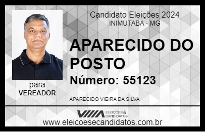 Candidato APARECIDO DO POSTO 2024 - INIMUTABA - Eleições