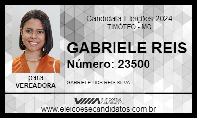 Candidato GABRIELE REIS 2024 - TIMÓTEO - Eleições