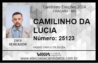 Candidato CAMILINHO DA LUCIA 2024 - CHÁCARA - Eleições