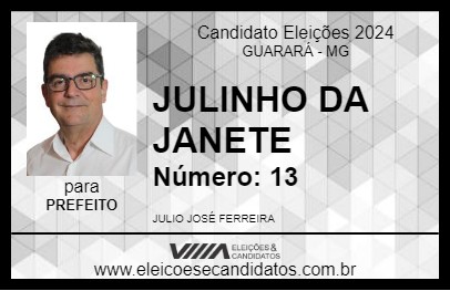 Candidato JULINHO DA JANETE 2024 - GUARARÁ - Eleições