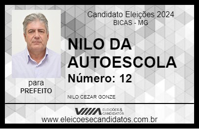 Candidato NILO DA AUTOESCOLA 2024 - BICAS - Eleições