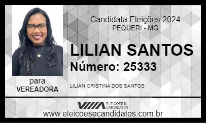 Candidato LILIAN SANTOS 2024 - PEQUERI - Eleições