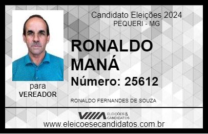 Candidato RONALDO MANÁ 2024 - PEQUERI - Eleições