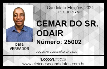 Candidato CEMAR DO SR. ODAIR 2024 - PEQUERI - Eleições