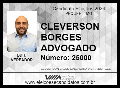 Candidato CLEVERSON BORGES ADVOGADO 2024 - PEQUERI - Eleições