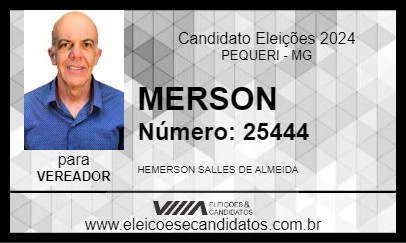 Candidato MERSON 2024 - PEQUERI - Eleições