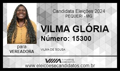 Candidato VILMA GLÓRIA 2024 - PEQUERI - Eleições