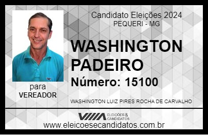 Candidato WASHINGTON PADEIRO 2024 - PEQUERI - Eleições