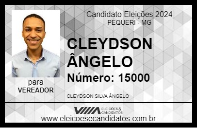 Candidato CLEYDSON ÂNGELO 2024 - PEQUERI - Eleições