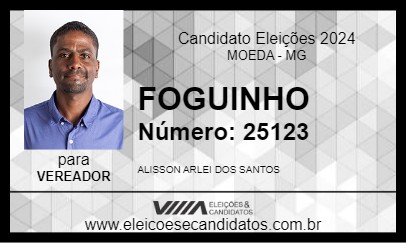 Candidato FOGUINHO 2024 - MOEDA - Eleições