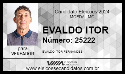 Candidato EVALDO ITOR 2024 - MOEDA - Eleições