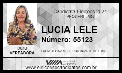 Candidato LUCIA LELE 2024 - PEQUERI - Eleições