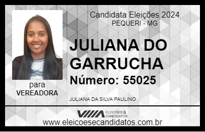 Candidato JULIANA DO GARRUCHA 2024 - PEQUERI - Eleições