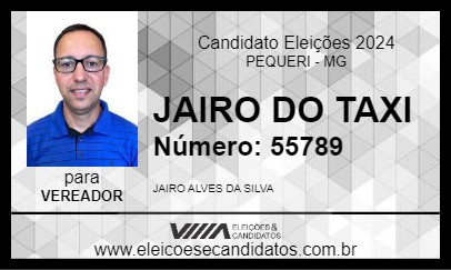 Candidato JAIRO DO TAXI 2024 - PEQUERI - Eleições