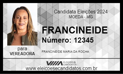 Candidato FRANCINEIDE 2024 - MOEDA - Eleições