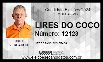 Candidato LIRES DO COCO 2024 - MOEDA - Eleições