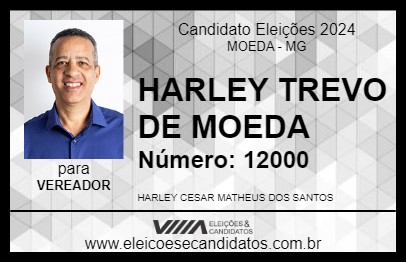 Candidato HARLEY  TREVO DE MOEDA 2024 - MOEDA - Eleições