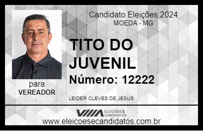 Candidato TITO DO JUVENIL 2024 - MOEDA - Eleições