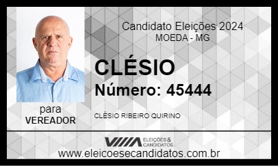 Candidato CLÉSIO 2024 - MOEDA - Eleições