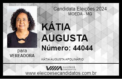 Candidato KÁTIA AUGUSTA 2024 - MOEDA - Eleições