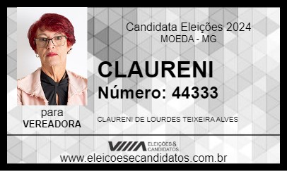 Candidato CLAURENI 2024 - MOEDA - Eleições