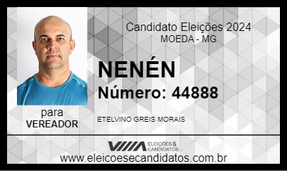 Candidato NENÉN 2024 - MOEDA - Eleições