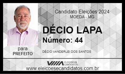 Candidato DÉCIO LAPA 2024 - MOEDA - Eleições