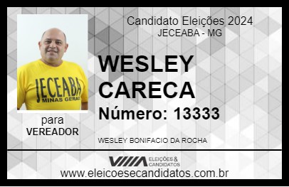 Candidato WESLEY CARECA 2024 - JECEABA - Eleições