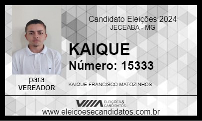 Candidato KAIQUE 2024 - JECEABA - Eleições