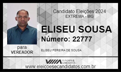 Candidato ELISEU SOUSA 2024 - EXTREMA - Eleições