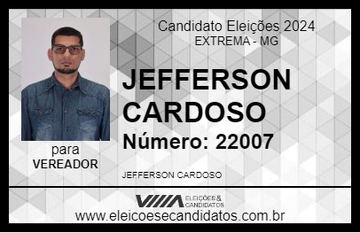 Candidato JEFFERSON CARDOSO 2024 - EXTREMA - Eleições